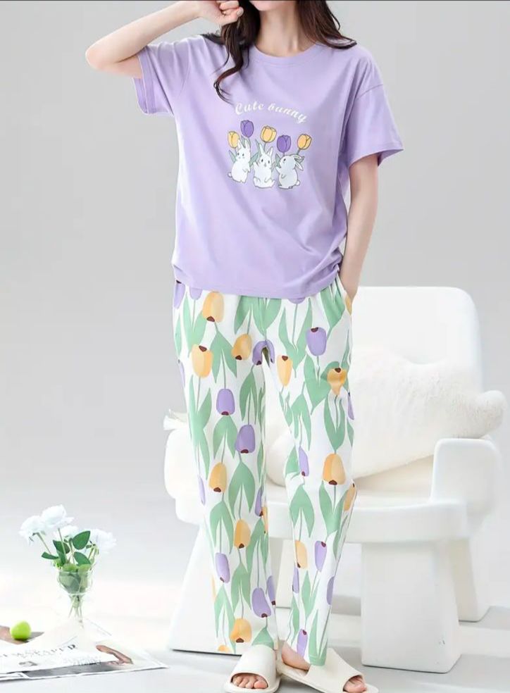 11.11 Sale Cute Bunny Printed Night Suit