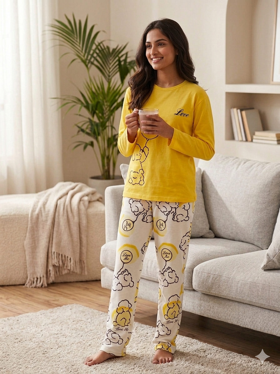 YELLOW LOVE PJ-SUIT
