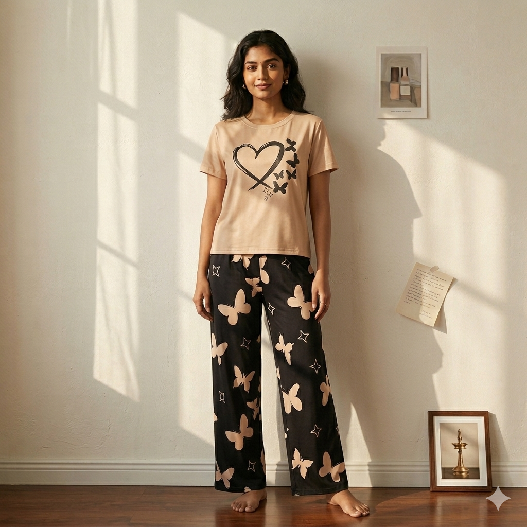 Flying Butterfly Pj Suit Brown