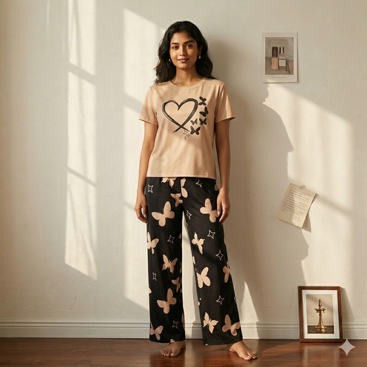 Flying Butterfly Pj Suit Brown
