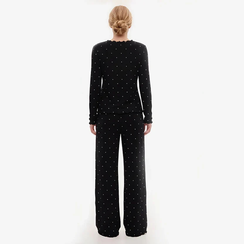 Ivory Dream Dotted Set - Black
