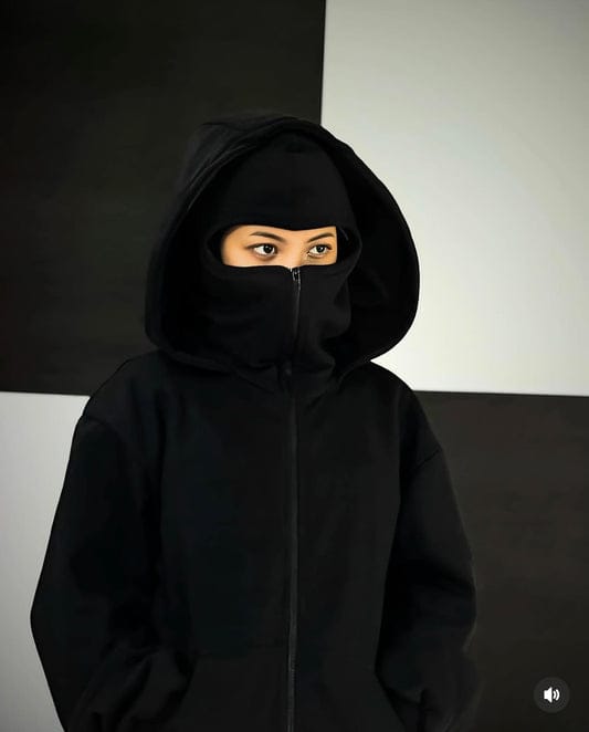 11.11 Sale Black Ninja Hoodie For Women