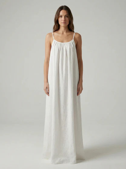 STUNNING BACKLESS MAXI DRESS - White