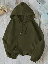 Unisex Plain Olive Hoodie