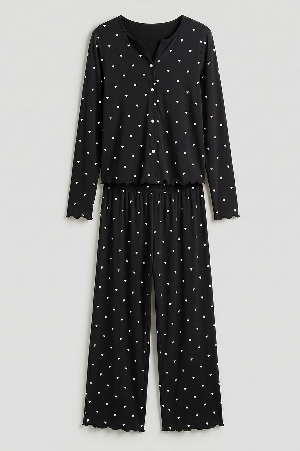 Ivory Dream Set (Heart Printed) - Black