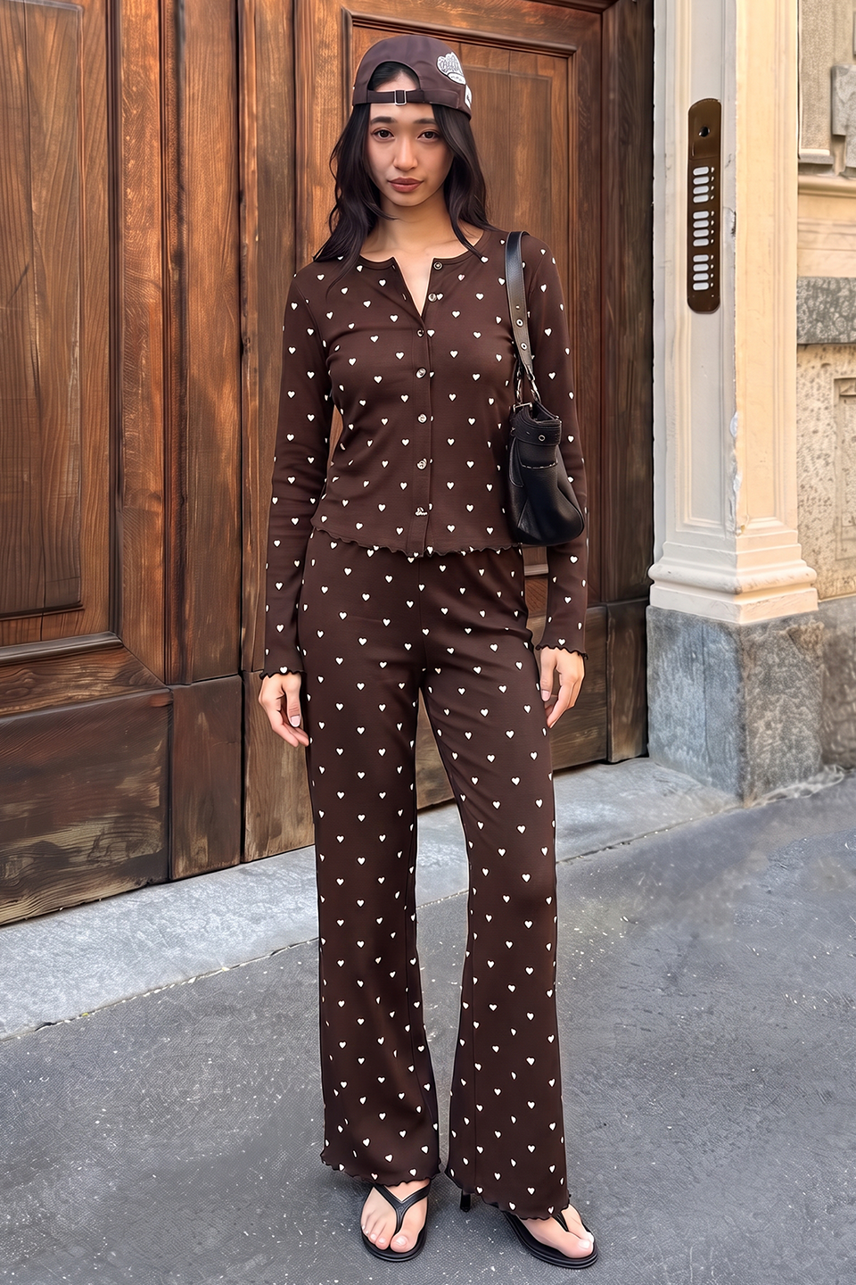 Ivory Dream Set (Heart Printed) - Mocha