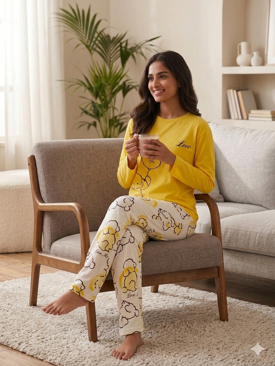 YELLOW LOVE PJ-SUIT