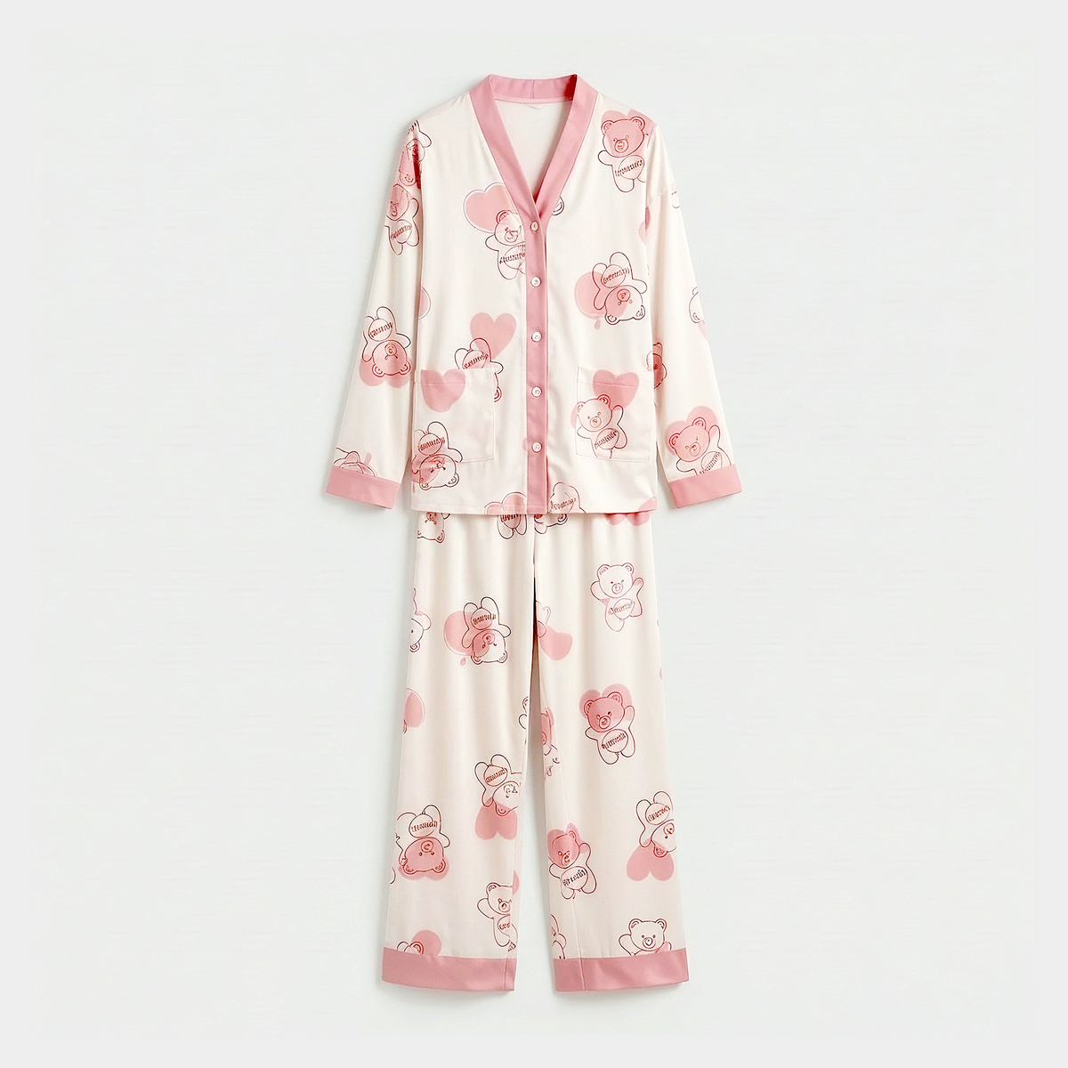 Soft Cotton Lounge Set - Teddy Hugs