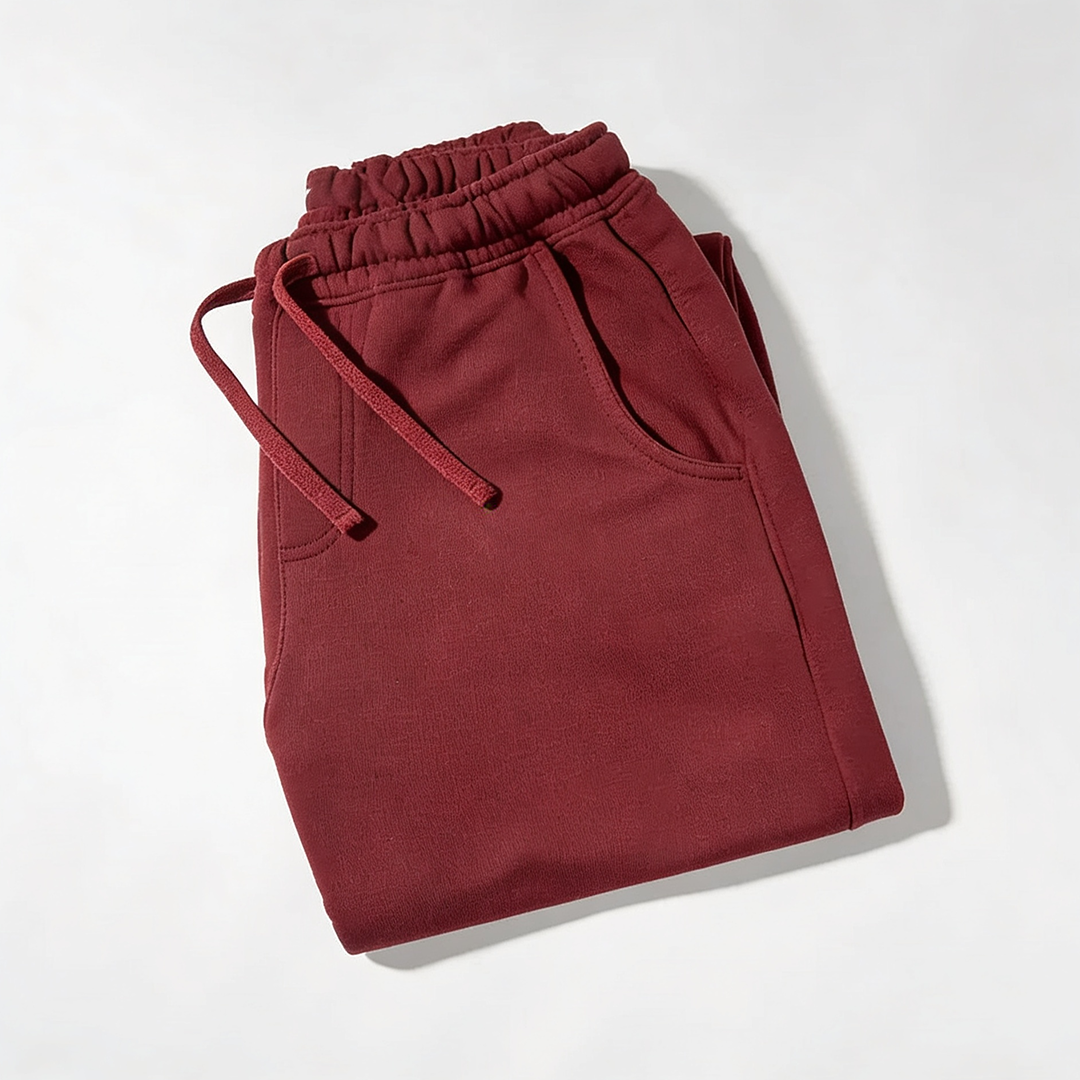Wide Pull-On Trouser | Burgundy