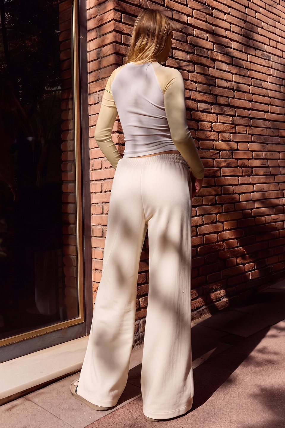 Women Smart Pocket Wide-leg Trouser - Oat Milk